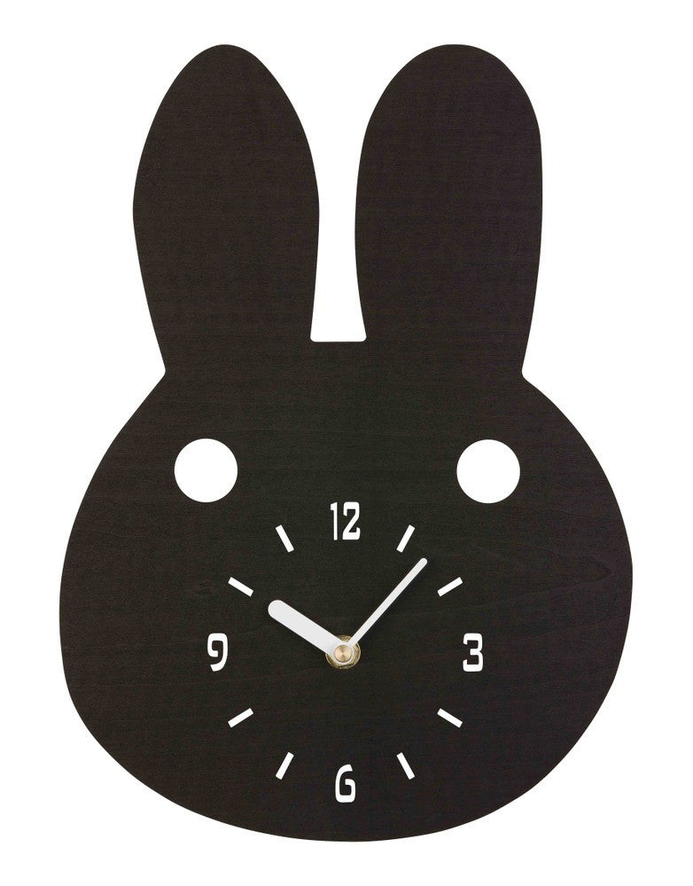 Black Bunny Timber Clock
