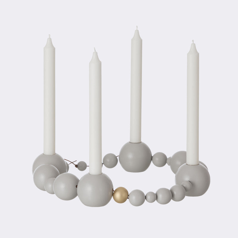 Candleholder String - Grey