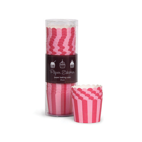 Baking Cups - Pink Stripes